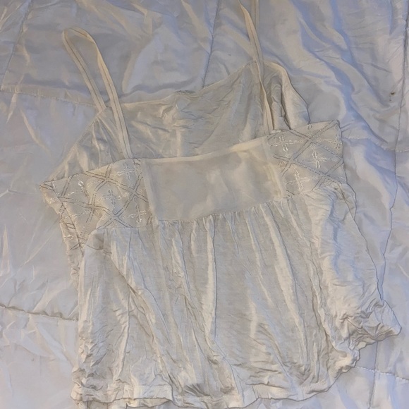 American Eagle white babydoll tank - Picture 6 of 9